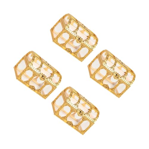 Vaguelly 4 Stücke Boxen Schatzkiste Pralinenschachtel Plastik Golden Vaguelly 4 Stücke Boxen Schatzkiste Pralinenschachtel Plastik Golden von Vaguelly