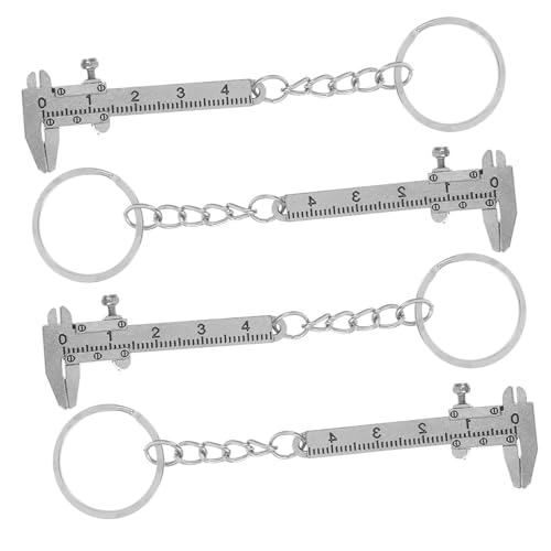 Vaguelly 4 Stücke Messschieber Schlüsselanhänger Mini Messschieber Schlüsselanhänger Werkzeuge Tasche Messschieber Silber Edelstahl Vaguelly 4 Stücke Messschieber Schlüsselanhänger Mini Messschieber Schlüsselanhänger Werkzeuge Tasche Messschieber Silber Edelstahl von Vaguelly
