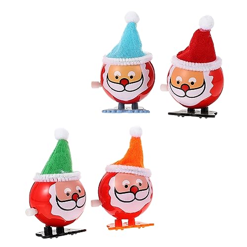 Vaguelly 4 Stücke Weihnachts Aufziehspielzeug Bunte Mechanische Spielzeuge für Party Mitgebsel Batterien Fördert Koordination und Fantasie von Vaguelly