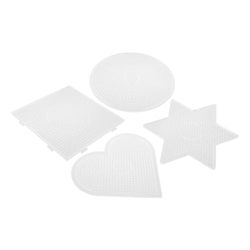 Vaguelly 4 Teiliges Geometrisches Schablonen Puzzle Bohnen Puzzlebrett Bohnen Schablonen Handgefertigte Bohnen Bohnen Schablonen Set Große Bügelperlen Steckbrett Bohnen Vorlagen von Vaguelly