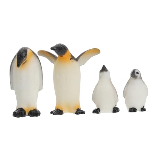 Vaguelly 4-teiliges Set Modell Einer Pinguinfigur Kleinkindspielzeug Tierstatuen Miniatur-Pinguin Spielzeuge Pinguin-Statue Spielzeug Für Kinder Tierfigur Tierskulptur Spielzeugset Ozean von Vaguelly