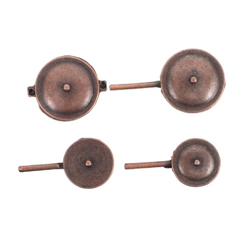 Vaguelly Vintage Miniatur-töpfe Und Pfannen Aus Metall – 4-teiliges Kochgeschirr-Set Für Kinderpuppenhäuser Sicher Und Designt von Vaguelly