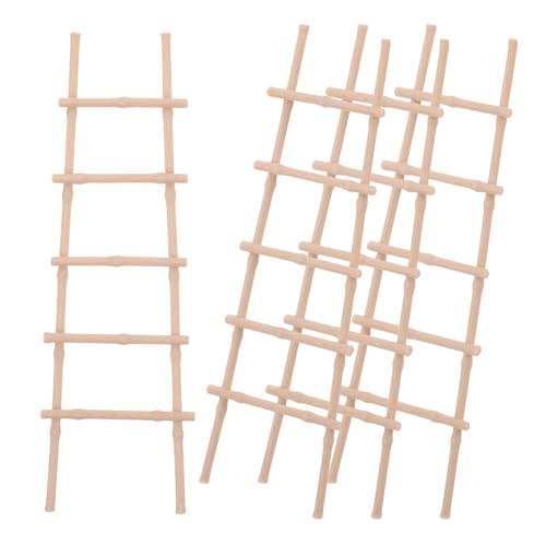 Vaguelly 4-teilige Mini-Leiter: Miniatur-Puppenhaus-Leiter-Zubehör, realistische Mini-Stufentreppe für DIY-Landschaftsdekor, Puppenhaus-Ornament Vaguelly 4-teilige Mini-Leiter: Miniatur-Puppenhaus-Leiter-Zubehör, realistische Mini-Stufentreppe für DIY-Landschaftsdekor, Puppenhaus-Ornament von Vaguelly