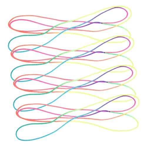 Vaguelly 4-teilige Schnur Regenbogenseil Spiele Zappeln Katzenspielzeug Interaktiv Kätzchen Bausätze Kinderspielzeug Handübungsspielzeug Fingerspielzeug Handspiel Stoff von Vaguelly
