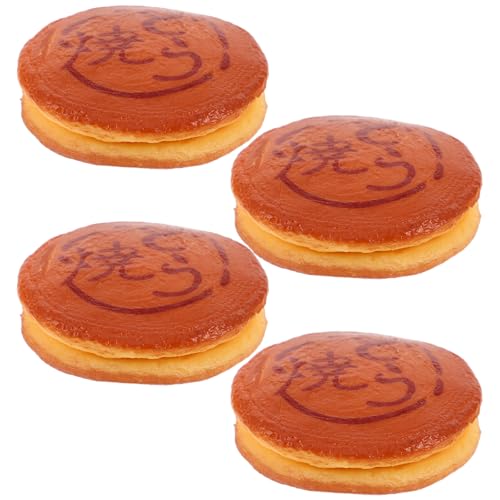 Vaguelly 4-teiliges Lebensmittel-Display-Requisiten: Simulation japanischer Dorayaki, gefälschtes Lebensmittel-Display, realistische Miniatur-Dessert-Requisiten für die Küchendekoration, Hellbraun Vaguelly 4-teiliges Lebensmittel-Display-Requisiten: Simulation japanischer Dorayaki, gefälschtes Lebensmittel-Display, realistische Miniatur-Dessert-Requisiten für die Küchendekoration, Hellbraun von Vaguelly
