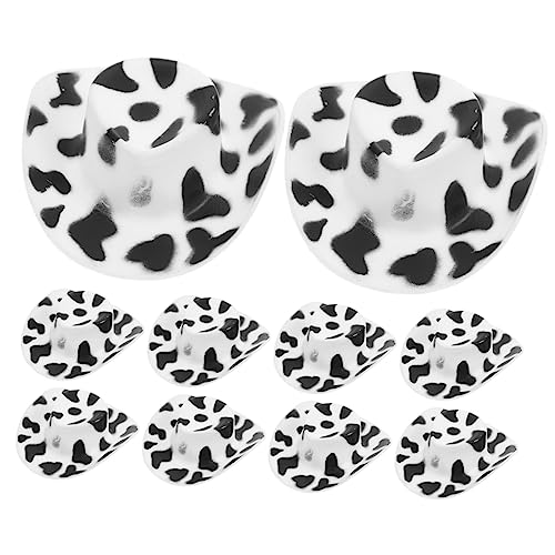 Vaguelly 40 Stück Mini-Cowboyhut Kindermütze Trucker-Hut Strohhut brauner Cowgirlhut Sonnenhut Mini cowboyhut DIY Minihut Niedlicher Minihut Miniaturhüte dekorative kleine Hüte Plastik von Vaguelly