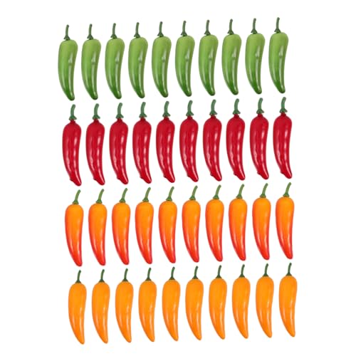 Vaguelly 40 Stück Simuliertes Pepper-Modell Chili-Pfeffer-Dekorationen Chili-Pfeffer-Verzierung Künstliches Gemüsespielzeug gefälschtes Essen lebensechter Kleiner Chili Polyethylen Vaguelly 40 Stück Simuliertes Pepper-Modell Chili-Pfeffer-Dekorationen Chili-Pfeffer-Verzierung Künstliches Gemüsespielzeug gefälschtes Essen lebensechter Kleiner Chili Polyethylen von Vaguelly