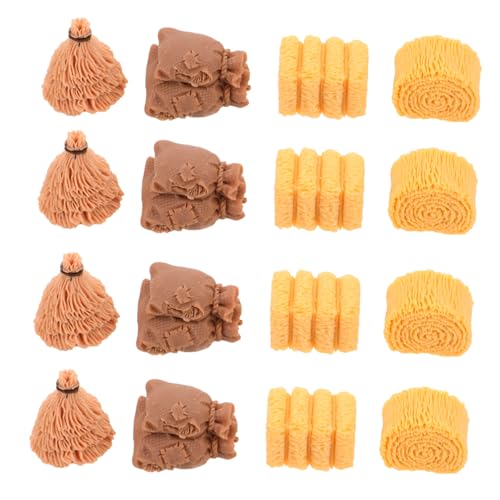 Vaguelly 40 Stück Teiliges Miniatur Heuhaufen Realistische Strohballen Figurinen aus Harz Detailgetreu und Langlebig für Puppenhäuser DIY Bastelprojekte Ecobottle Dekoration und von Vaguelly