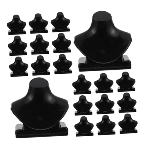 Vaguelly 40-teilige Mini-schmuckbüste: Schwarze Miniatur-schmuckpuppe Für Puppenhaus – Halskettenständer, Aufbewahrungsregal Für Puppen, Rollenspiele, Kreatives Spielen von Vaguelly