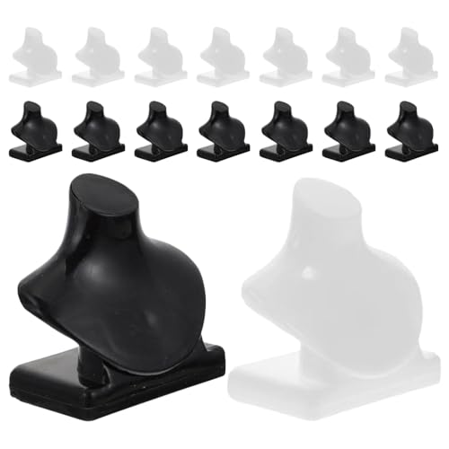 Vaguelly 40-teiliger Miniatur-Schmuckhalter: Kleine Schaufensterpuppe für Halsketten für Rollenspiele von Kindern – Mini-Möbelornament für Puppenhausszenen von Vaguelly
