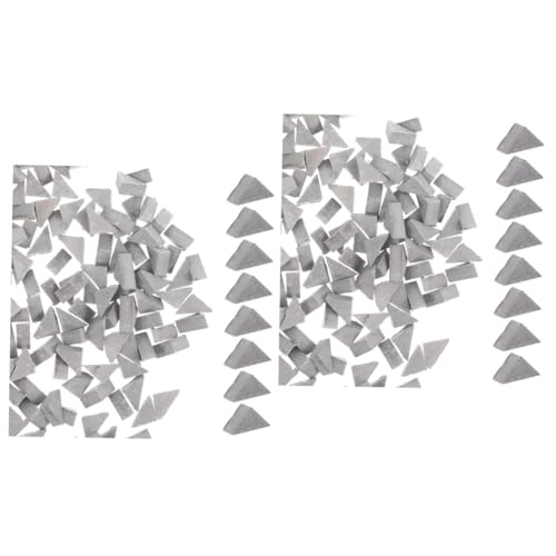 Vaguelly 400 STK Mini-Steine Modellbausatz aus gefälschten Ziegeln winzige Möbel volumni volummie Bausteine Spielzeug Zubehör für die Landschaftsgestaltung Landschaftszubehör Dreieck Blöcke von Vaguelly
