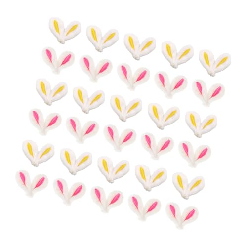 Vaguelly 40St Plüsch Hasenohren Haarspange mit Hasenohren und Schleife Mini-Hasenohren zum Basteln Haarnadel DIY-Haarclips Osterdeko Zubehör Osterhasen aus Stoff Flauschiges Hasenohr von Vaguelly