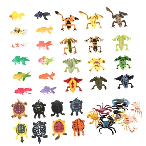Vaguelly 40St Unterwassermodell weltbild knete Spielzeug Mikrospielzeug Mini-Froschfiguren Spielzeuge Modelle Meerestierschmuck -Dekor Dekorationen Ornamente schmücken Kind von Vaguelly