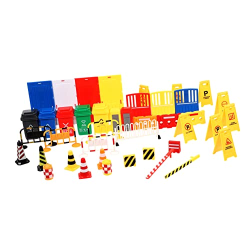 Vaguelly 40st Simulationsrequisiten Für Straßensperren Kidcraft-spielset Verkehrsdidaktisches Klassisches Spielzeug Puzzle-Spielzeug Mini-straßenparkschilder Spielzeugset Pp Kind Miniatur von Vaguelly