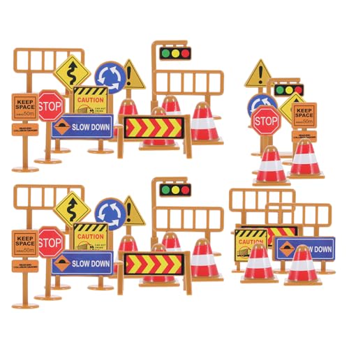 Vaguelly 45-teiliges Mini-Verkehrszeichen-Spielset für Kinder, realistische Verkehrszeichenmodelle mit Ampeln und Barrikaden, Lernspielzeug zum Erlernen des Bewusstseins für Verkehrssicherheit Vaguelly 45-teiliges Mini-Verkehrszeichen-Spielset für Kinder, realistische Verkehrszeichenmodelle mit Ampeln und Barrikaden, Lernspielzeug zum Erlernen des Bewusstseins für Verkehrssicherheit von Vaguelly