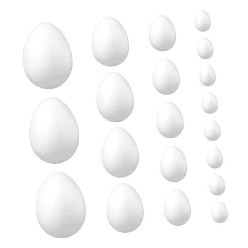 Vaguelly 45St Schaumeier für kinderspielzeug Ostereiersuche Easter Eggs ostereierfarbe Eierkartons lackierbar gefälscht Hühnereier aufschäumen Osterei aufschäumen Weiß von Vaguelly