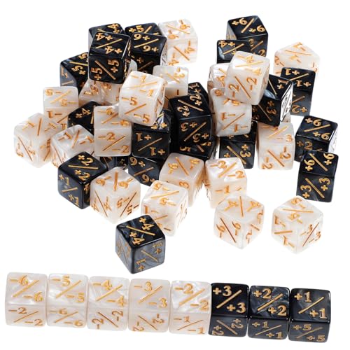 Vaguelly 48 STK. Denkspiel mathematische Spiele für kinderspiele العاب الاطفال silvesterspiele Mathe Zahlenwürfel Spielwürfel dekorative Spielsteinwürfel Acryl von Vaguelly