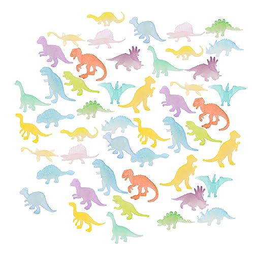 Vaguelly 48St Leuchtender kleiner Dinosaurier blauer Lampenschirm künstliche Pflanzen für kinderspielzeug Glühen im Dunkeln Dinosaurier kleines Dinosaurierspielzeug PVC von Vaguelly