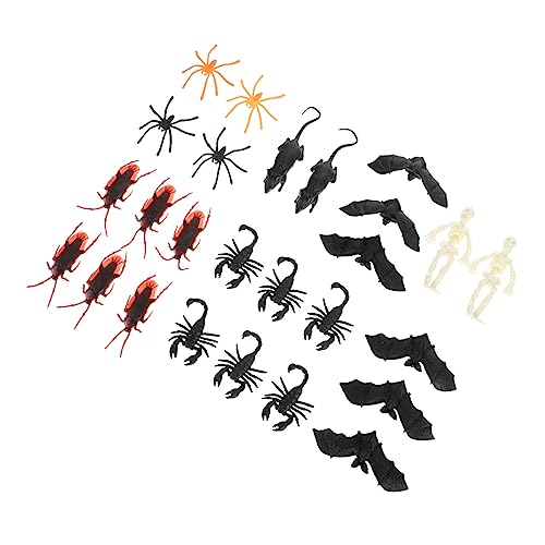Vaguelly 48st Halloween-zubehörset Halloween-Simulation Emulation Insekten Halloween-streich-Requisite Simulationswurm Colorful Plastik Vaguelly 48st Halloween-zubehörset Halloween-Simulation Emulation Insekten Halloween-streich-Requisite Simulationswurm Colorful Plastik von Vaguelly