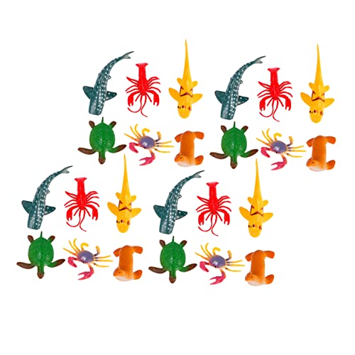 Vaguelly 48st Simulation Von Meerestieren Miniatur Kreatur des Meereslebens Meerestierfiguren Schildkrötenspielzeug Puzzle-Spielzeug Plastik Kleines Spielzeug Kind Meeresschildkröte von Vaguelly