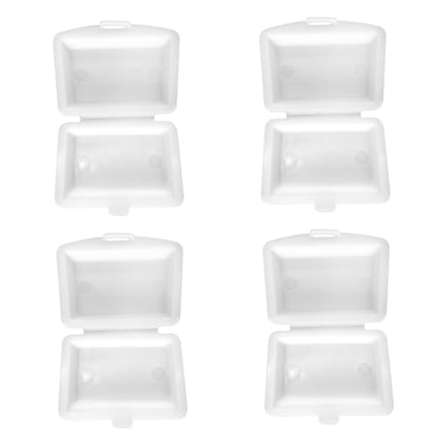 Vaguelly 4Er-Packung Mini -Lunchbox -Modell plastiktisch plastikenten Dollhouse-Küche Dollhouse zubehör Puppe Essen spielzeuge Lunch-Box entzückendes Kinderspielzeug Miniatur -Stütze Weiß von Vaguelly