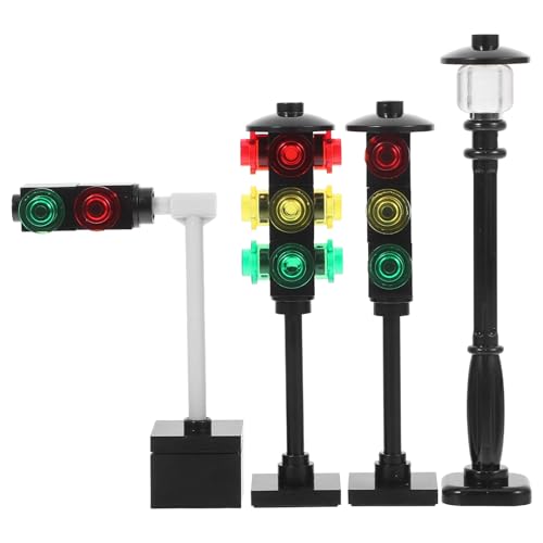 Vaguelly 4Pcs Signallicht Zeichen Ampel Interaktive Mini Zeichen Busunterkünfte Mikro Ampel Bildung Ampel Für Frühe Bildung Abs Schwarz von Vaguelly