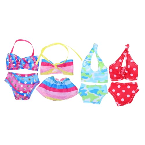 Vaguelly 4Sätze Puppenbadeanzug Teiliges Bikini für Puppen Handgemachte Sommerkleidung für Puppen für Fantasievolles Am Strand Vaguelly 4Sätze Puppenbadeanzug Teiliges Bikini für Puppen Handgemachte Sommerkleidung für Puppen für Fantasievolles Am Strand von Vaguelly
