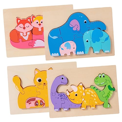 Vaguelly 4Sätze Teiliges Holzpuzzle für Tiermotive Interaktives Kognitiven Fähigkeiten Sicheres und Lehrreiches Kleinkindspielzeug für Jungen und Mädchen Vaguelly 4Sätze Teiliges Holzpuzzle für Tiermotive Interaktives Kognitiven Fähigkeiten Sicheres und Lehrreiches Kleinkindspielzeug für Jungen und Mädchen von Vaguelly