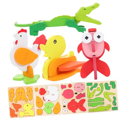 Vaguelly 4Sätze Teiliges Holzpuzzle mit Tiermotiven Lernspielzeug für Kleinkinder Fördert die Feinmotorik und Frühe Bildung für Jungen Vaguelly 4Sätze Teiliges Holzpuzzle mit Tiermotiven Lernspielzeug für Kleinkinder Fördert die Feinmotorik und Frühe Bildung für Jungen von Vaguelly