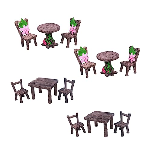 Vaguelly 4Sätze Tischstuhl Für DIY Mikrolandschaften Teiliges Möbel Modell Für Puppenhaus Dekoration Und Kleine Räume Für Garten Und Bonsai Vaguelly 4Sätze Tischstuhl Für DIY Mikrolandschaften Teiliges Möbel Modell Für Puppenhaus Dekoration Und Kleine Räume Für Garten Und Bonsai von Vaguelly
