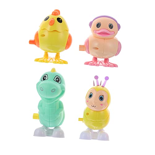 Vaguelly 4Stücke Aufziehspielzeug Tiere Kinderspielzeug Mit Simulation Für Enthält Huhn Ente Biene Und Dinosaurier Zufälligen Farben von Vaguelly