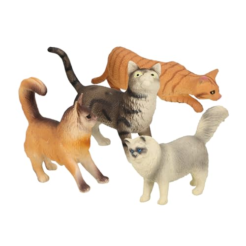 Vaguelly 4Stücke Katzenmodell Lebensechte Kleine Katzenfiguren Dekorative Tischornamente Pädagogisches für für Katzenliebhaber Vaguelly 4Stücke Katzenmodell Lebensechte Kleine Katzenfiguren Dekorative Tischornamente Pädagogisches für für Katzenliebhaber von Vaguelly