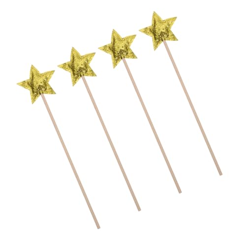 Vaguelly 4Stücke Zauberstäbe für Glitzernde Sternenstäbe für Kostümpartys Halloween Geburtstagsfeiern Cosplay und Mehr Requisiten von Vaguelly