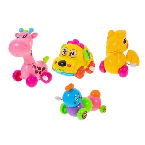 Vaguelly 4 Stücke Tier Aufziehspielzeug Sicheres Material Uhrwerk Spielzeug Für Jungen Und Mädchen Zufällige Farbe von Vaguelly