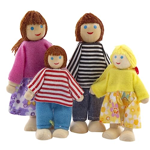 Vaguelly 4er Set Holzpuppen Für Für Minihaus Rollenspiel Figuren Familie Kreatives Für Fantasievolles Ideales Für Jungen Und ädchen Vaguelly 4er Set Holzpuppen Für Für Minihaus Rollenspiel Figuren Familie Kreatives Für Fantasievolles Ideales Für Jungen Und ädchen von Vaguelly