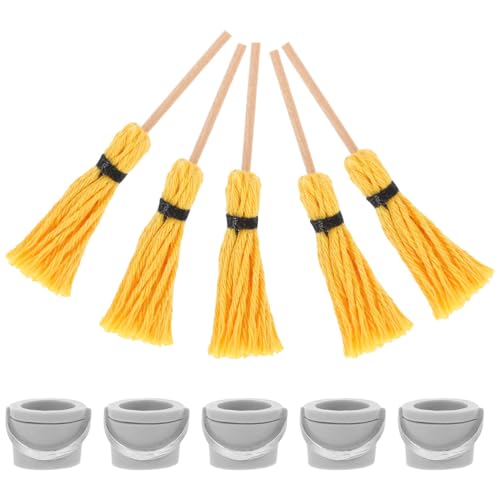 Vaguelly 5 Sätze Mini-Mopp Deko-Schlüsselanhänger Tür Accessoires Dekoration Bausätze Düsen hühner gieskanne kinderspielzeug kleines Hauszubehör Mini- -Dekore Baumwolle Yellow Vaguelly 5 Sätze Mini-Mopp Deko-Schlüsselanhänger Tür Accessoires Dekoration Bausätze Düsen hühner gieskanne kinderspielzeug kleines Hauszubehör Mini- -Dekore Baumwolle Yellow von Vaguelly