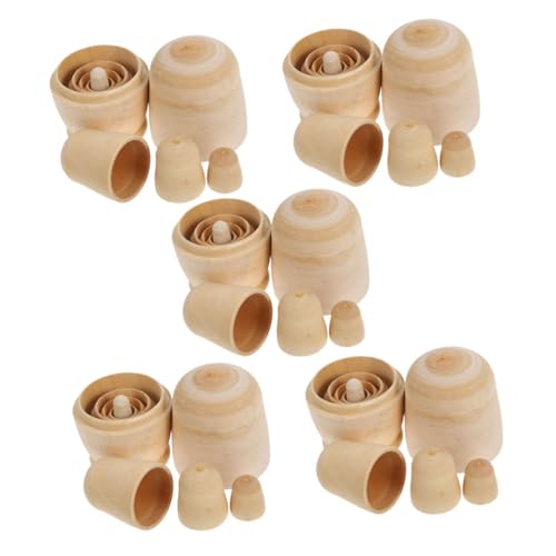 Vaguelly 5 Sätze Unbemalte Holz Nesting Dolls Lagige Russische Puppen DIY Bastelset für Erwachsene Familienaktivität und Heimdekoration Vaguelly 5 Sätze Unbemalte Holz Nesting Dolls Lagige Russische Puppen DIY Bastelset für Erwachsene Familienaktivität und Heimdekoration von Vaguelly