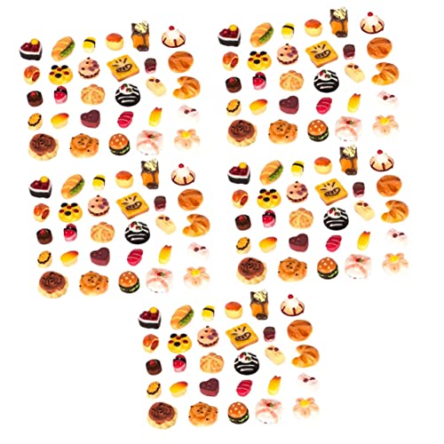 Vaguelly 5 Sätze Simuliertes Brot Wohnkultur Miniatur-spielzeugmodell Kuchen Zubehör Gefälschte Dessert-miniaturen Kuchen Verzieren Zubehör Für Handyhüllen Harz Künstlich Spielzeugset Kind von Vaguelly
