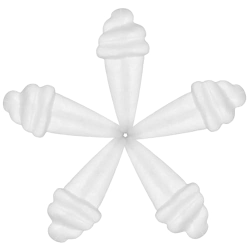 Vaguelly Mini-Spielzeug Eiscreme-spielset 5-teilig Weiße Schaumstoff- Für Kinder Basteln Event-Dekoration von Vaguelly