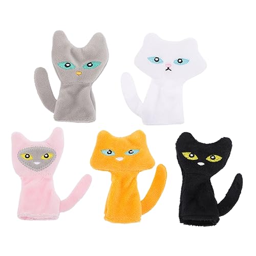 Vaguelly 5 Stück Fingerpuppe Fingerpuppen Handpuppen Für Kleine Hände Fingerpuppe The Puppet Company Mini Hände Für Katzen Plüsch von Vaguelly