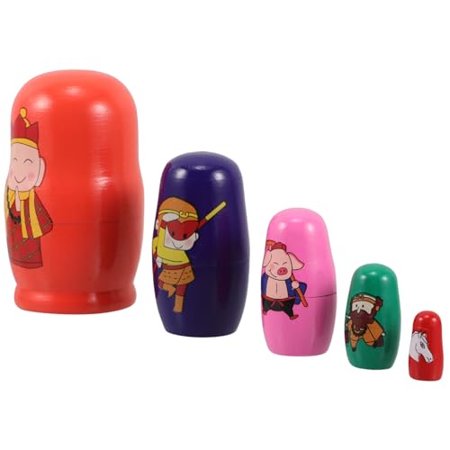 Vaguelly Holz Puppen Set 5 Stücke Russian Nesting Spielzeug Urlaub Kinder Mönch Stapeln Spiel Vaguelly Holz Puppen Set 5 Stücke Russian Nesting Spielzeug Urlaub Kinder Mönch Stapeln Spiel von Vaguelly
