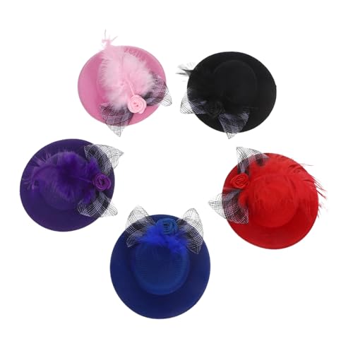 Vaguelly 5 Stück Hut Ornament Mini Hut Für Puppen Kleiner Puppenhut Kleiner Zylinder Zum Basteln Kleine Partyhüte Für Miniatur Zylinder Zum Basteln von Vaguelly