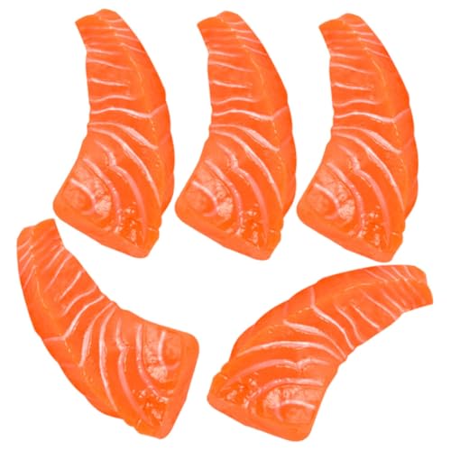 Vaguelly 5 Stück Imitation Lachsfilet gefälscht groß realistisch künstliche Fische küchendekoration gartendeko Kitchen Decoration Desktop-Lachs-Ornamente simulierte Lachsscheiben PVC Orange Vaguelly 5 Stück Imitation Lachsfilet gefälscht groß realistisch künstliche Fische küchendekoration gartendeko Kitchen Decoration Desktop-Lachs-Ornamente simulierte Lachsscheiben PVC Orange von Vaguelly