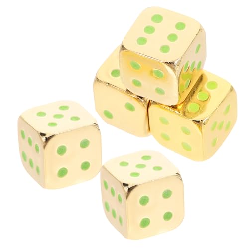 Vaguelly 5 Stück Metall Leuchtwürfel Automatikwürfel Leuchtwürfel Würfel Automatische Würfelbecher Elektronische Würfel D6 Würfel Unterhaltungswürfel Zahlenwürfel Spielwürfel Spiel von Vaguelly