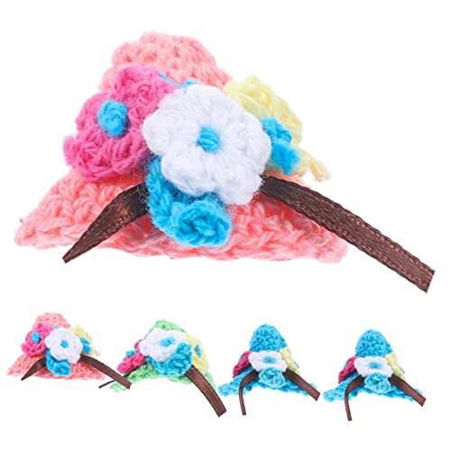 Vaguelly 5 Stück Mini Mütze Für Mädchen Puppenhaus Puppen Plüsch Bunte Weihnachtsdekoration Mini Accessoire Miniatur Hüte Mini Accessoire Basteln Mini Zufällige Farbe von Vaguelly