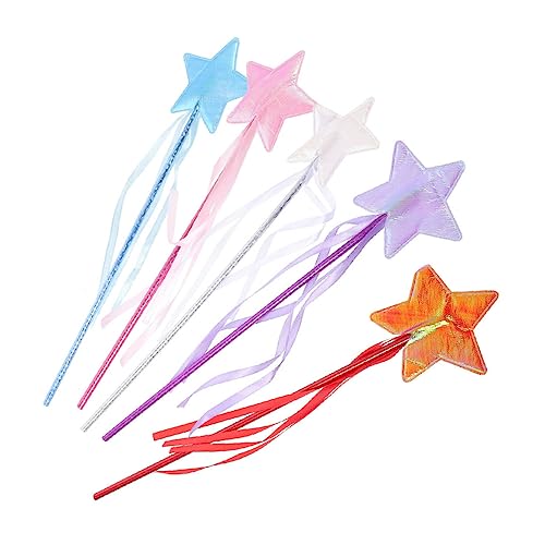 Vaguelly 5 Stücke Fee Stick Prinzessin Spielzeug Für Jungen Und Mädchen Stern Fee Cosplay Party Prop von Vaguelly