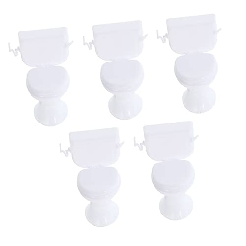 Vaguelly 5 Stück Puppentoilette Babytopf Töpfchen Toilette Nettes Mini -Toilettenspielzeug Toiletten-Training Puppenhausbad winzige Toilette Miniaturhausmöbel Plastik Weiß Vaguelly 5 Stück Puppentoilette Babytopf Töpfchen Toilette Nettes Mini -Toilettenspielzeug Toiletten-Training Puppenhausbad winzige Toilette Miniaturhausmöbel Plastik Weiß von Vaguelly