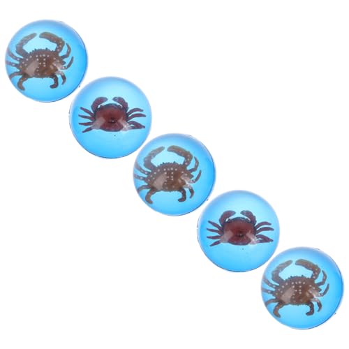 Vaguelly 5 Stücke Glow Dark Bouncy Für Kinder Party Favors Gummi Stress Für Karneval Preise Krabben Spielzeug von Vaguelly