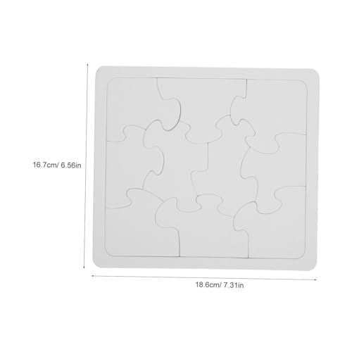 Vaguelly 5 Stück Teiliges DIY Blanko Puzzle aus Hochwertigem Papier mit Bär Kreis Viereck Pentagramm und Herz zum Bemalen mit Stiften Farben für Erwachsene zur Kreativitätsförderung von Vaguelly