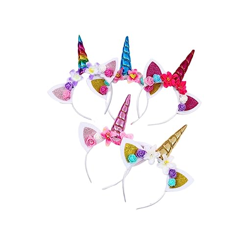 Vaguelly 5 Stück Teiliges Einhorn Haarband Set für Bunte Blumen Haarschmuck Leichtes Party und Performance Accessoire Geeignet für Mädchen Geburtstag Cosplay und Festliche Anlässe Vaguelly 5 Stück Teiliges Einhorn Haarband Set für Bunte Blumen Haarschmuck Leichtes Party und Performance Accessoire Geeignet für Mädchen Geburtstag Cosplay und Festliche Anlässe von Vaguelly